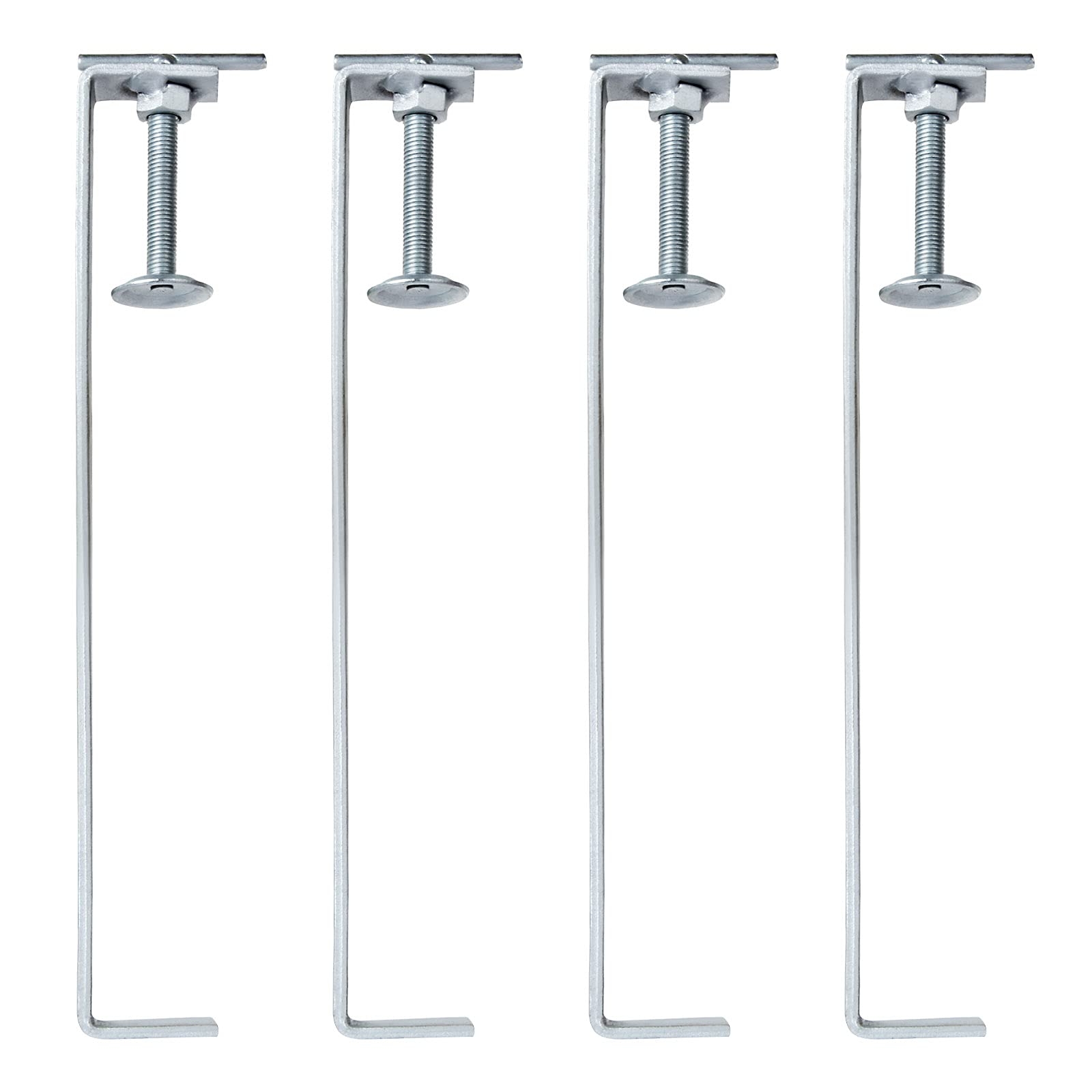 AHUNTTER 4PCS Profile Clamps Bricklaying 300mm Stainless Steel Heavy Duty Brick Laying Clamps with 80mm Adjustable Threaded Rod for Construction– Silver