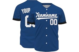 Eiteehkr Custom Baseball Jersey City Connect Shirt Personalized Name Number Button Down Shirt for Players