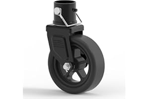 TOWKING 1500lbs 6" Trailer Jack Swivel Caster Replacement with Upgraded Spoked Wheel and Pin, Black