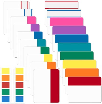 Mr. Pen Sticky Index Tabs 500 Pcs 21 Sets Neon Color Page Markers Binders