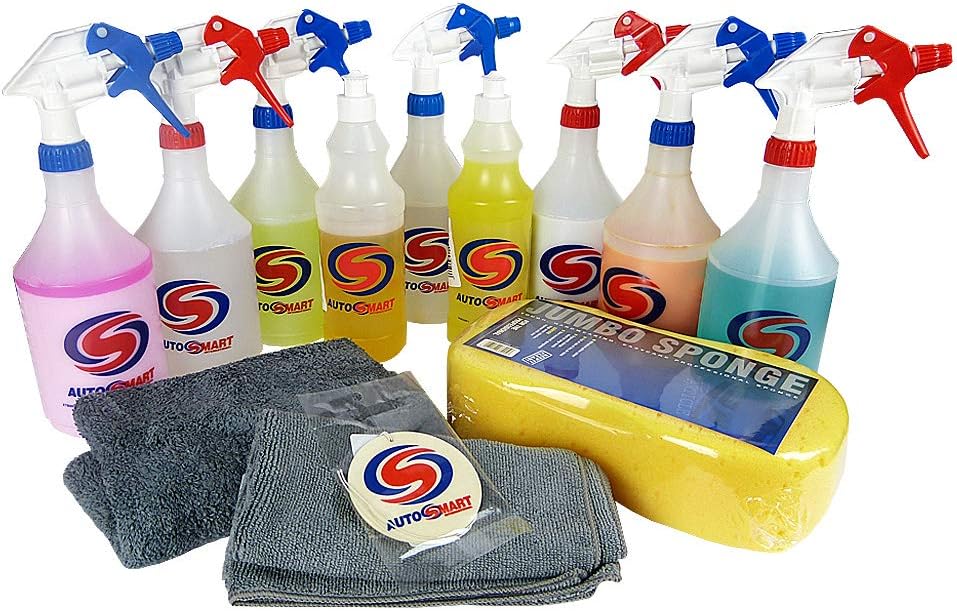 Autosmart Car Cleaning Kit Full Valet Pack Car Care Wash Polish Sponge Shampoo
