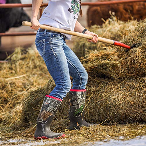 HISEA Women's Rubber Rain Boots Waterproof Insulated Garden Shoes