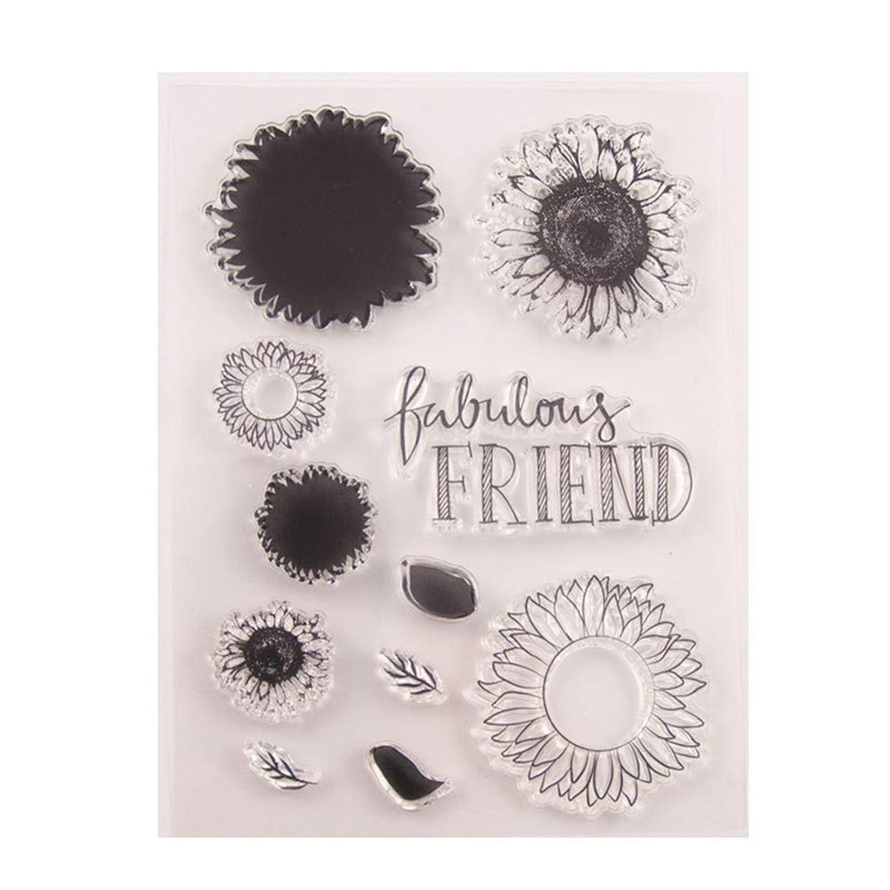 Just for You DIY Flowers Floral Clear Stamps for Card Making Decoration and Scrapbooking Rubber Stamps for Craft