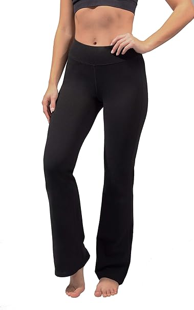 Amazon.com: Reflex 90 Degree - Pantalones de yoga de algodón ...