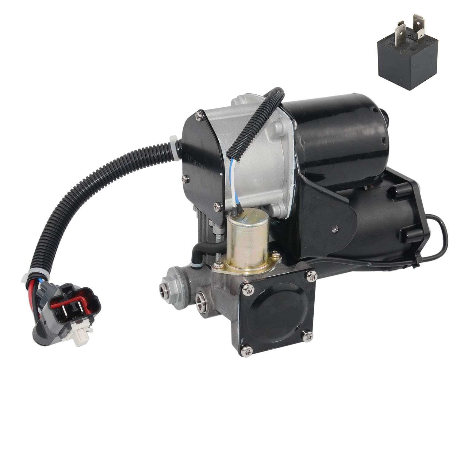 LR023964 Hitachi System Air Suspension Compressor Pump for LR3 (2005-2009), LR4 (2010-2013), Ran-ge Rover Sport (2006-2013) LR044360 LR015303 (6 Pins Connector)