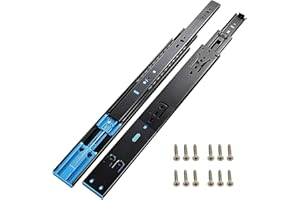20 Inch Soft Close Drawer Slides 10 Pairs, Full Extension Side Mount Ball Bearing Slides, Smooth Closing Drawer Hardware, Hea