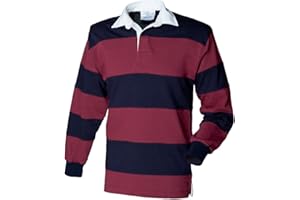 FRONTROW Front Row Sewn Stripe Long Sleeve Rugby Shirt
