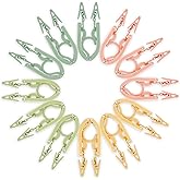 Pansyling 12-Piece Foldable Travel Hangers with Clips - Collapsible Coat Hanger for Pants, Socks, Underwear & Drying Rack