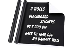 Kesote Chalkboard Wall Sticker Blackboard Reusable Wall Decals Blackboard Sticker for Homeschooling Office Classroom Presenta