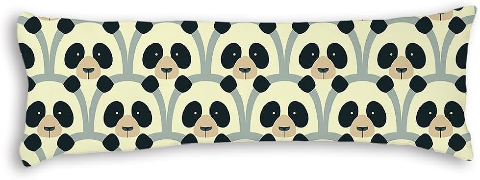 Amazon Com Veronicaca Cute Panda Faces Custom Cotton Body Pillow