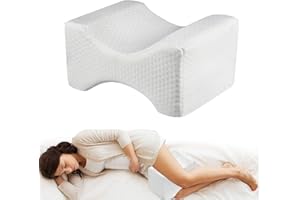 Knee Support Pillow for Side Sleepers, Memory Foam Leg Pillow Contour Wedge Cushion with Breathable Washable Cover, Sciatic N