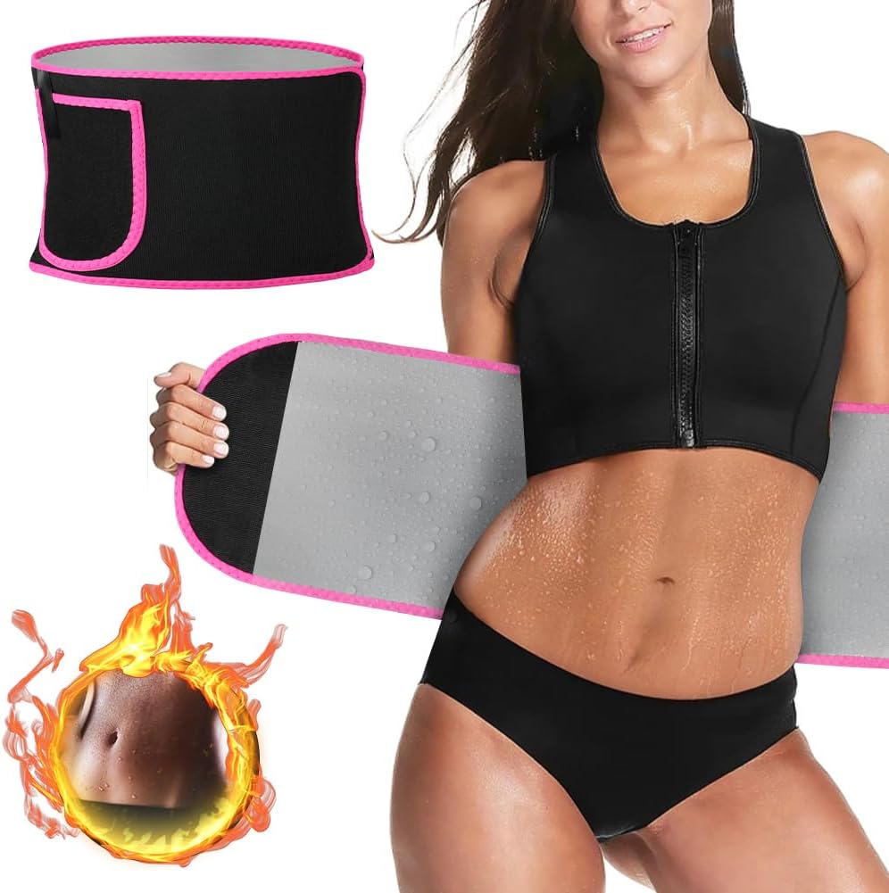 ACWOO Waist Trainer for Women Men Adjustable Sweat Belt Sauna Effect