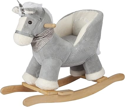 Rock My Baby Baby Rocking Unicorn Gray 