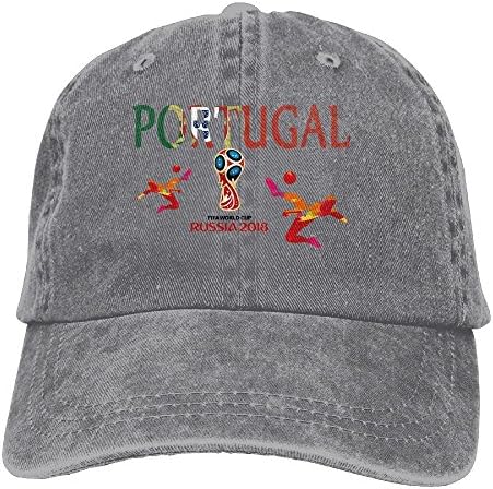 Unisex Portugal Football Cup 2018 World Soccer Nice Cap Black