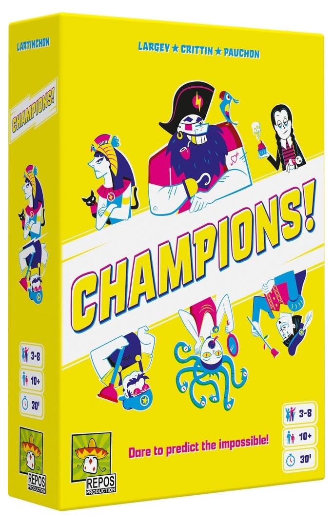 Repos | Champions! | Board Game | Ages 10+ | 3-8 Players | 30 Minutes Playing Time, (REPCHA01EN)