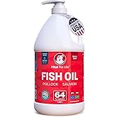 Fish Oil for Dogs - Healthy Skin & Coat, Salmon, Pollock, All Natural Supplement for Pets, Itching Scratching Allergy & Infla