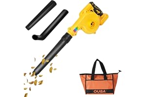 OUBA Leaf Blower Cordless, 2-in-1 Blower & Vacuum, 120MPH Electric Leaf Blower Compatible with Dewalt Batteries, Lightweight Mini Leaf Blower, High Speed (Battery Not Included)