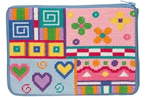 ALICE PETERSON Stitch & Zip Needlepoint Purse Kit- Patchwork