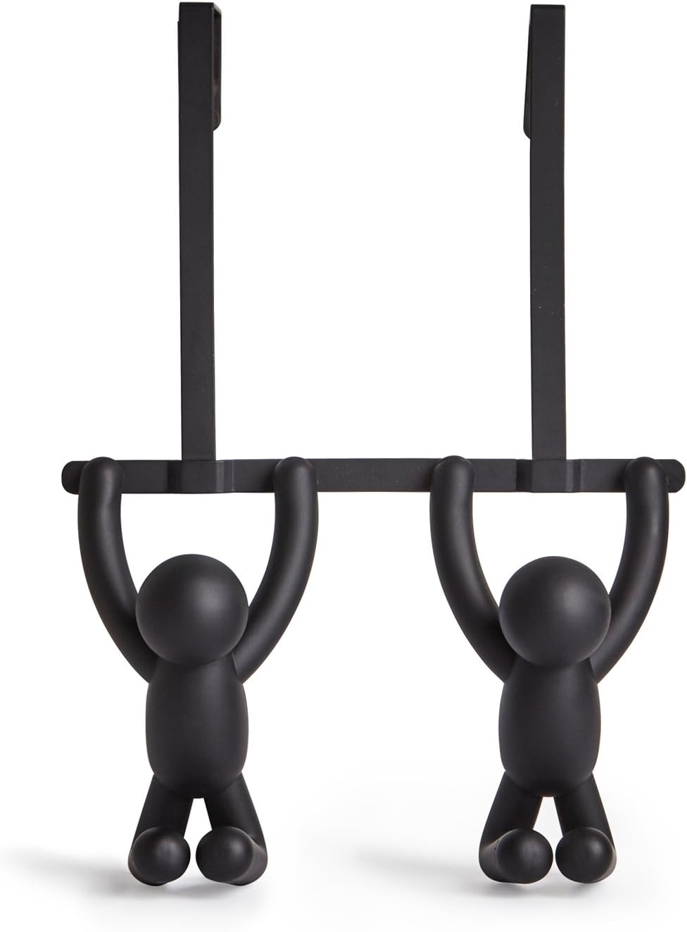 Umbra Buddy Over the Door Double Hook, Storage for Coats Hats, Scarves, Towels and More, Matte Black, 21.59 x 6.35 x 31.75 cm - Image 5