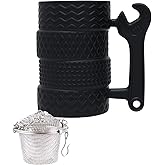 UCEC Tire Coffee Tea Mug Gift for Car Lovers Mechanics, Car Enthusiasts Gifts for Dad Man Birthday Gift, Ideal for Father's Day, 1 PACK