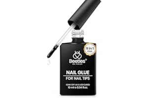 beetles Gel Polish 9 in 1 Nail Glue Gel for Nails Tips 10ml Long Lasting Uv Nail Glue for Acrylic False Nail Tips Base Coat Blooming Nail Gel Led Lamp Required