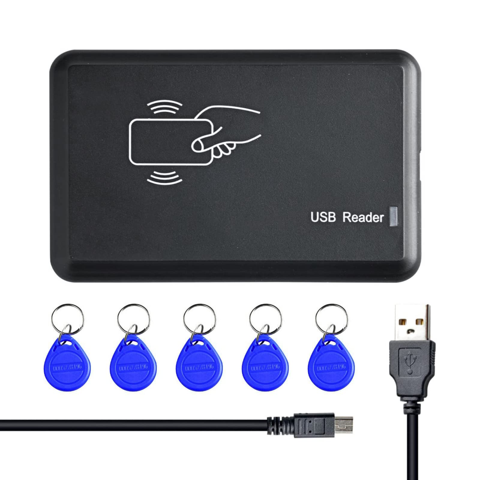 XTVTX USB RFID Reader ID Card Reader Card Reader Contactless Card Reader for EM4100