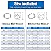 Hilitchi 400-Pcs 304 Stainless Steel External Internal Tooth Star Lock Washers Assortment Kit - Included: M2 M3 M4 M5 M6 M8 M10 M12