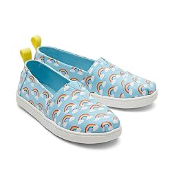 TOMS Girls Alpargata Loafer Flat, Blue Glow-in-Dark