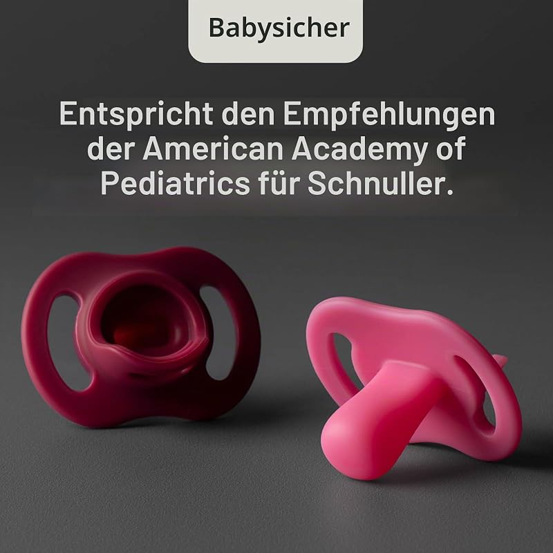 Ultraleichter StayPut Schnuller, 6-18m, 4er Pack, einteiliges Silikondesign