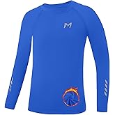 Moozava Boys Compression Thermal Shirt Long Sleeve Fleece Lined Youth Undershirt Kids Football Baseball Soccer Base Layer Top