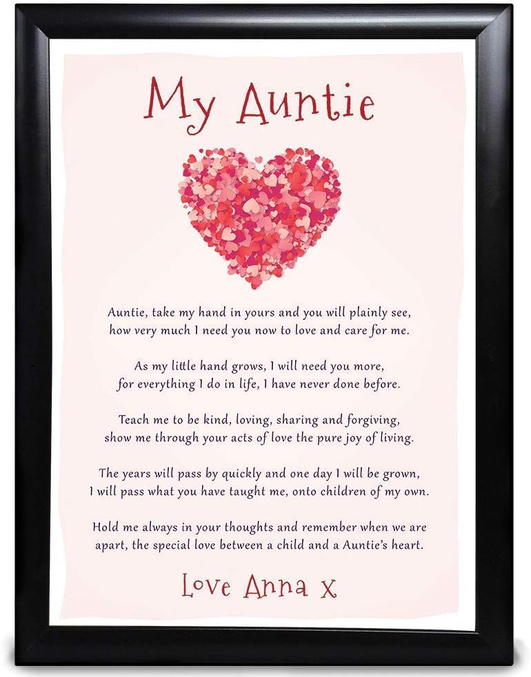Personalised Auntie Gifts, Take My Hand In Yours Present, For Christmas