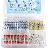 Haisstronica 120PCS Solder Seal Wire Connectors-Marine Grade Heat Shrink Wire Connectors-Heat Shrink Butt Connectors-Butt Spl