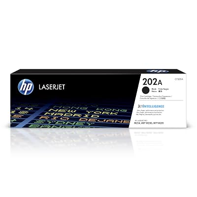 HP 202A Black Toner Cartridge Printers | Works with Color LaserJet Pro M254; Color LaserJet Pro MFP M281 Series | CF500A