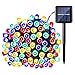 Qedertek Solar String Light, 33ft 100 LED 8 Modes Light Sensor Control Waterproof Decorative Ambiance Light For Patio, Lawn, Garden, Fence, Balcony, Party, Holiday, Christmas Decorations(Multicolor)