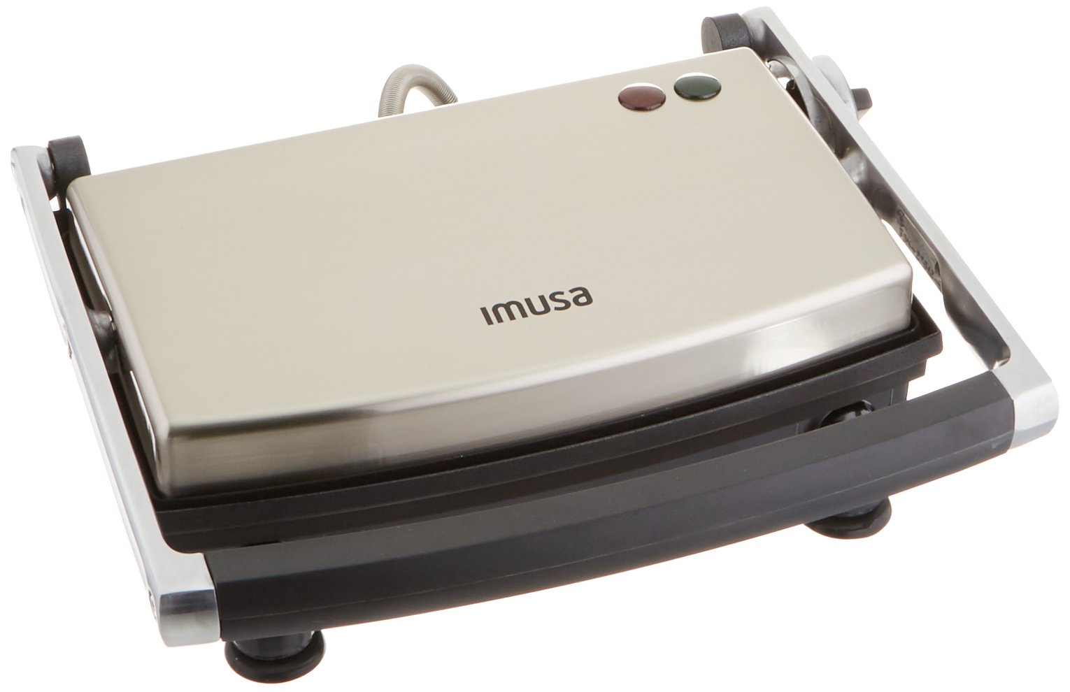IMUSA USA GAU-80103 Electric Stainless Steel Panini Maker, Silver