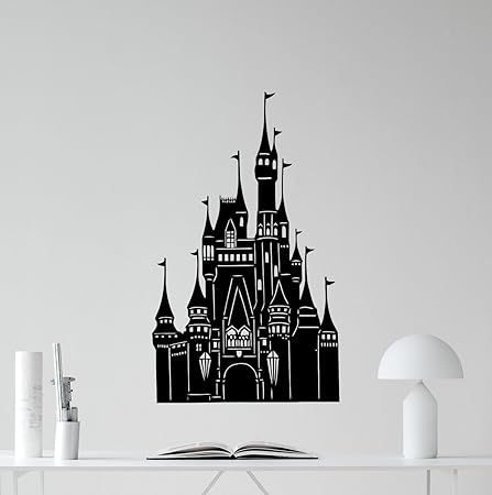 Personalised Princess Disney Castle Wall Stickers,Girls Cinderella ...
