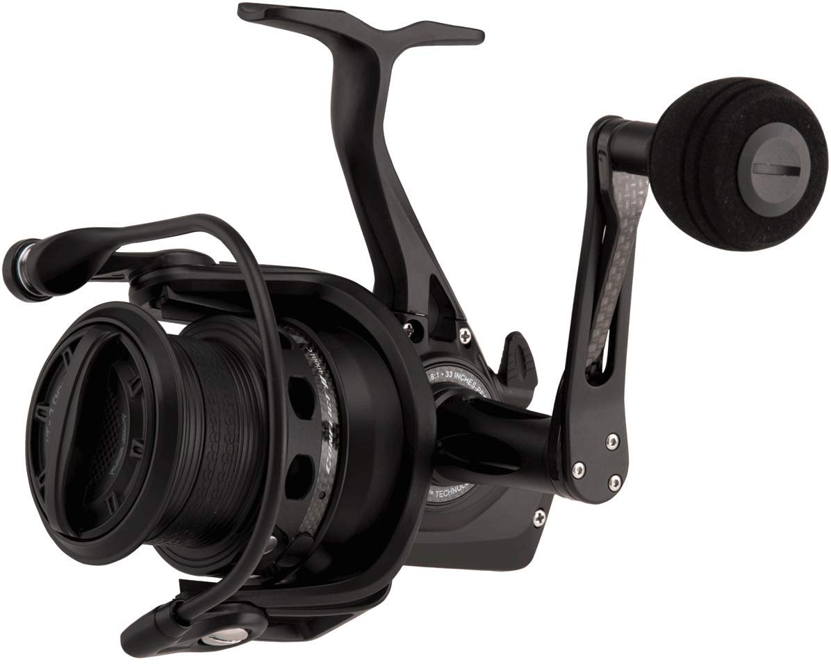PENN Conflict II Long Cast, Fishing Reel, Spinning Reels, Sea Fishing, Lightweight Saltwater Spin Reel for Lure and Bait Fishing - Bass, Pollack, Cod, Mackerel, Wrasse, Unisex, Black, 8000