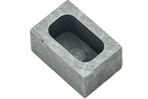 JIUDANI Graphite Ingot Mold, Melting Casting Mould, Silver Ingot, for Gold Silver Aluminum Copper Brass Zinc Plumbum and Alloy Metals,(24x16x12mm-24g Gold; 11g Silver)