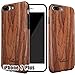 NeWisdom iPhone 7 Plus Wood Case, iPhone 8 Plus case Wood, Slim Soft Rubberized Wood Cover