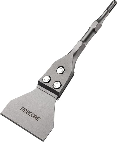 Firecore SDS Plus Floor Scraper 300x100mm Chisel Bits Adhesive Remover