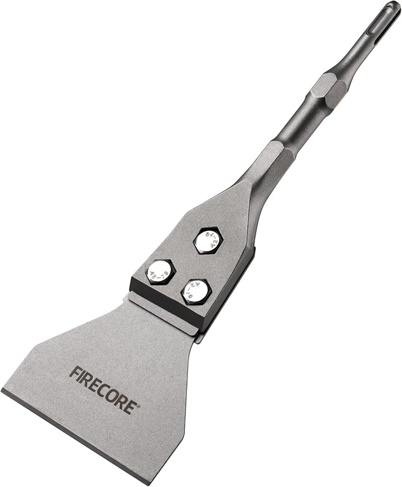 Firecore SDS Plus Floor Scraper 300x100mm Chisel Bits Adhesive Remover