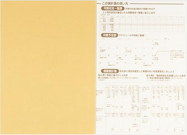 Amazon Com Green Household Account Book A5 Month Weekly Cook Pattern Japan Import Office Products