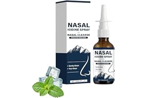 Iodine Nasal Spray, Daily Nasal Cleanse & Care Mist, Fine Non-Medicated Mineral Formula for Dry Air, Travel & Daily Care, 60m