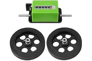 EUJGOOV Rolling Meter Counter Digital Rolling Wheel 6 Digit Digital Length Counter for Measuring Textiles, Prints, Faux Leather, with Counter Range: 0-99999.9 Metres