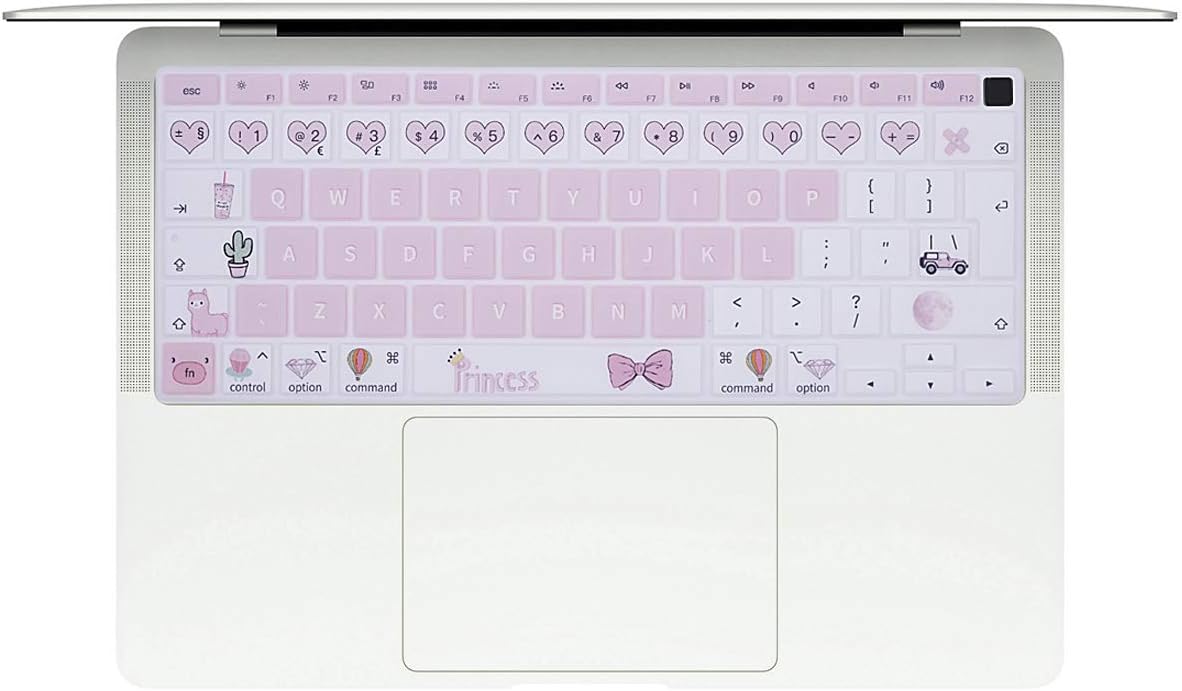 MMDW Stylish Keyboard Cover A2179 Silicone Protective Skin Keyboard Protector for MacBook Air 13 inch with Touch ID A2337 M1 Chip European Layout,Princess - Image 4