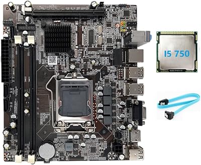 FUNYEE H55 Motherboard LGA1156 + I5 750 CPU DDR3 SATA Cable