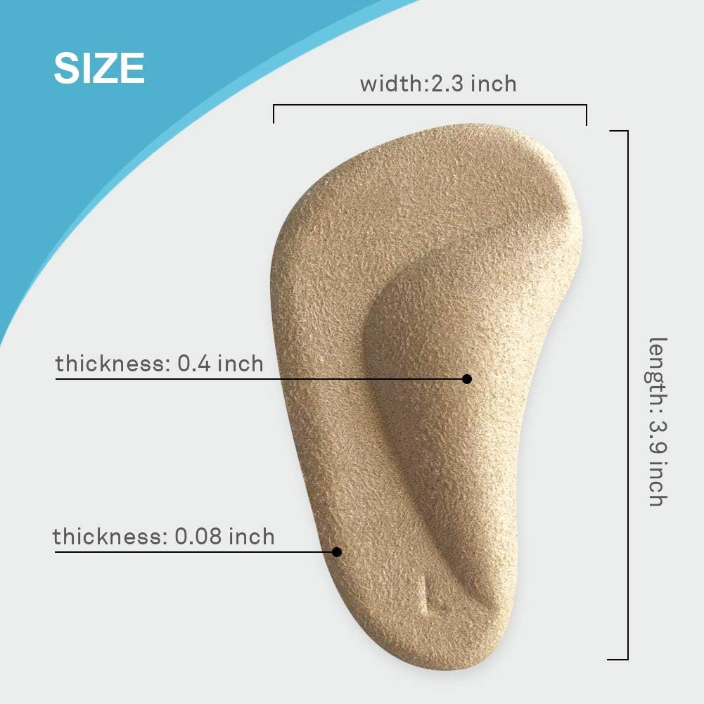 (12 Pieces) Arch Support Shoe Inserts for Flat Feet | Thicken High Arch Support Insoles for Men and Women | Reusable Gel Arch Pads for Plantar Fasciitis by BelugaCare: Health & Personal Care
