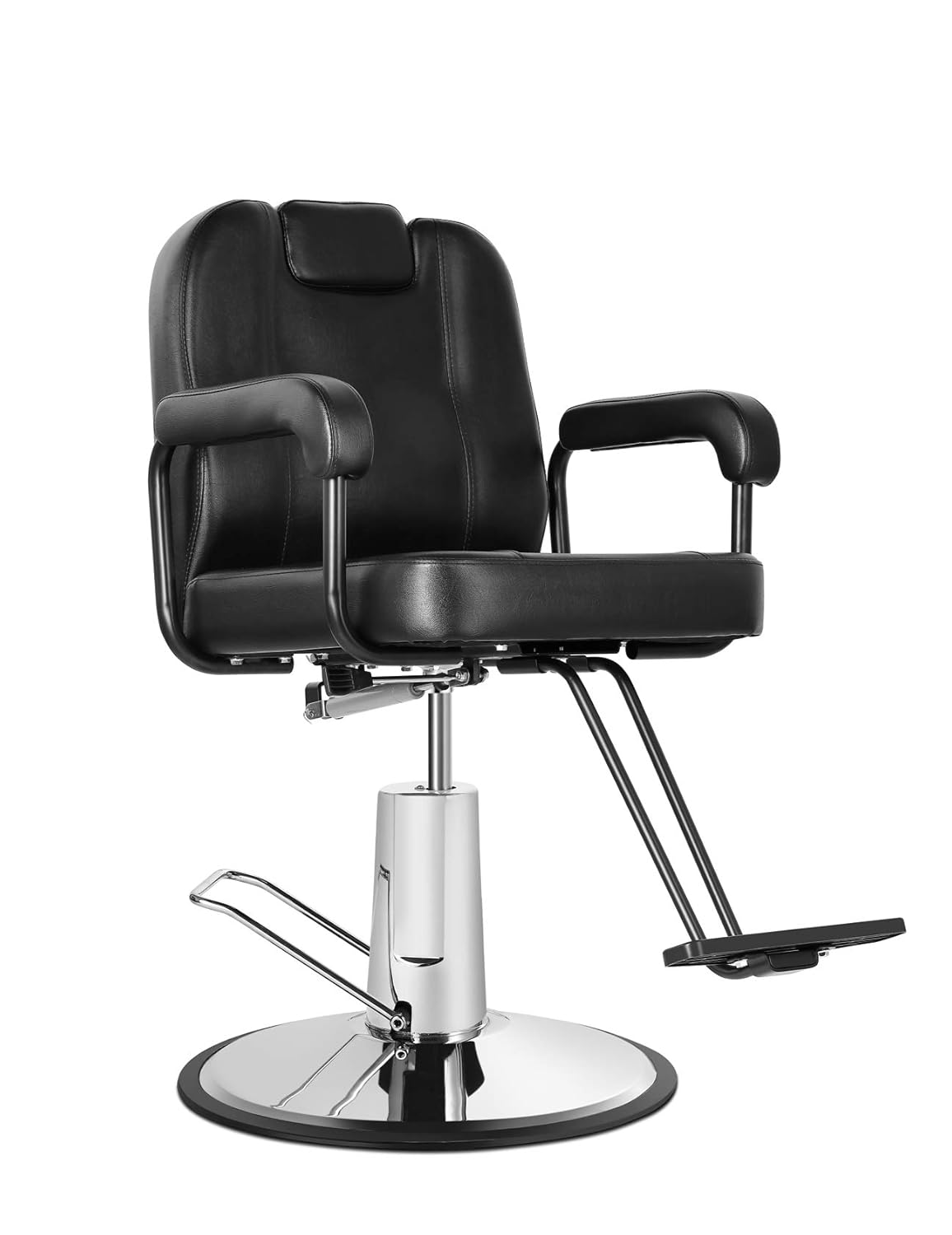 Eastmagic Hydraulic Reclining Salon Chair Barber Chair for Hair Stylist with Movable Headrest Black Beauty Salon Equipment: Kitchen & Dining