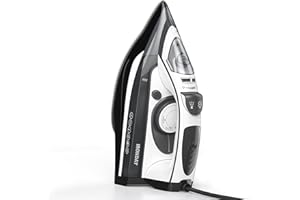 IRONDAY 1700W Steam Iron for Clothes with Fast Heating, Ironing Clothes 400ml Large Water Tank, Remove Wrinkles on Clothes, 3-Way Auto-Off, Anti-Drip Iron for All Fabrics