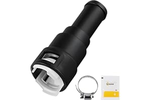 EVRBUL HVAC Heater Hose Connector 5/8in Heater Tube x 5/8in Coolant Hose Heater Core Coolant Hose Connector with Clamp Compatible with Chevy Cadillac GMC Pontiac Ford Lincoln Replace# 15119175 800-403